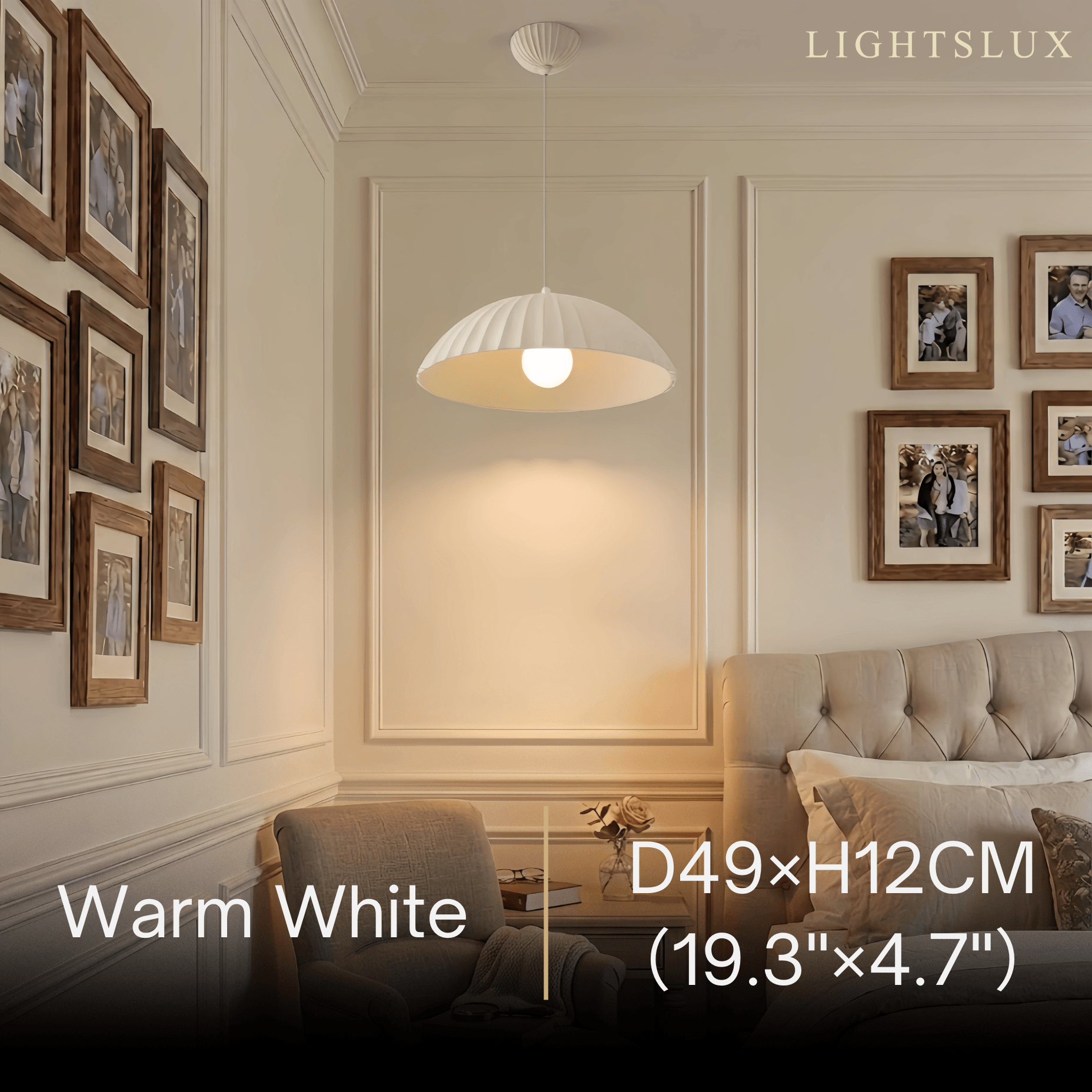 Crema Modern Single-Head Pendant Light -- Gypsum for Dining Room
