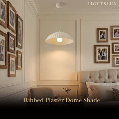 Crema Modern Single-Head Pendant Light -- Gypsum for Bedroom