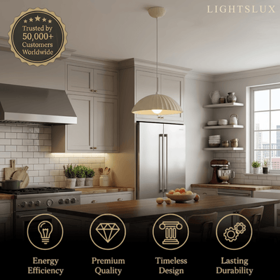 Crema Modern Single-Head Pendant Light -- Gypsum for Kitchen