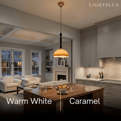 Vetro Retro Glass Pendant Light --Coffee Or White for Dining Room