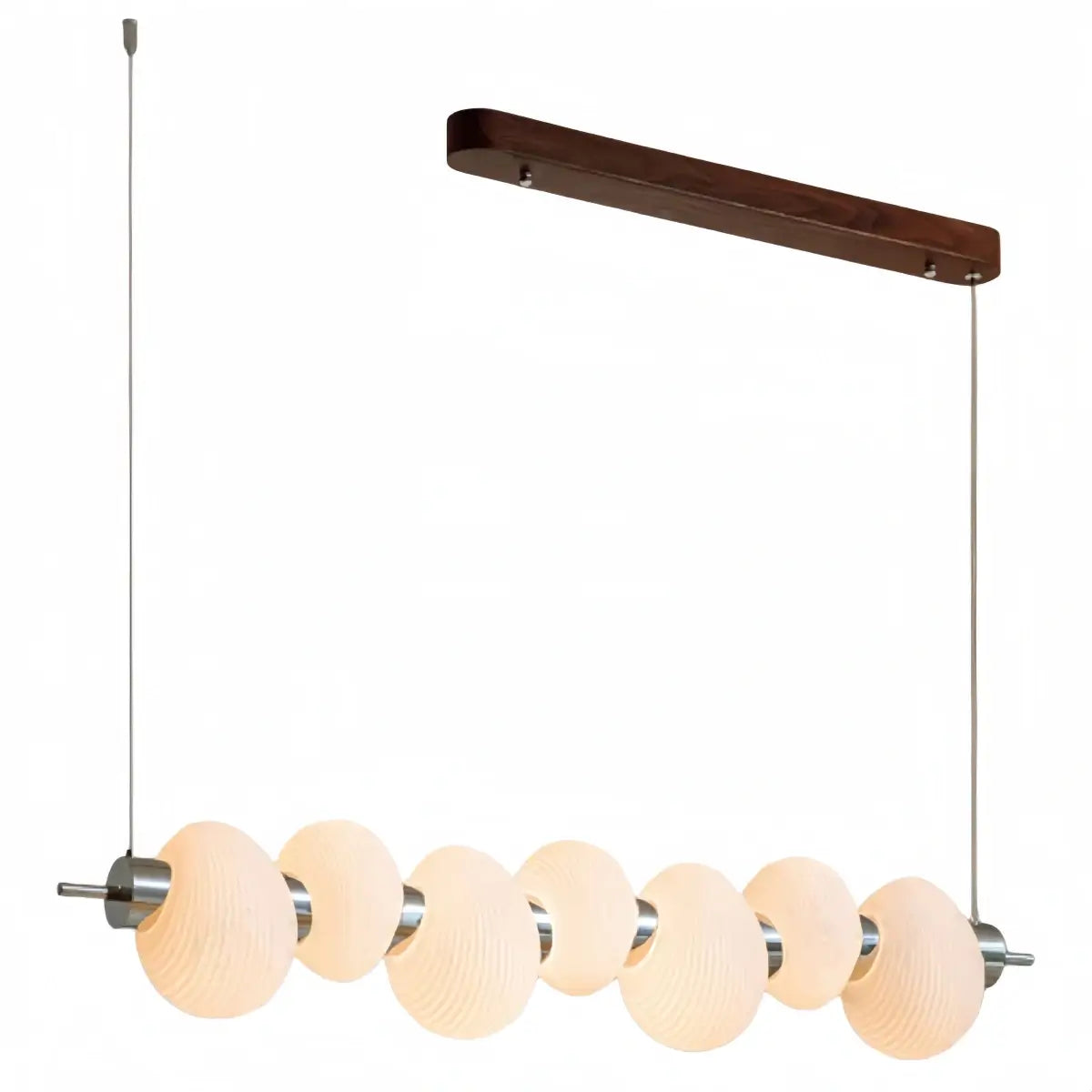 Vetro Retro Linear Glass Pendant Light -- White Or Clear for Dining Room