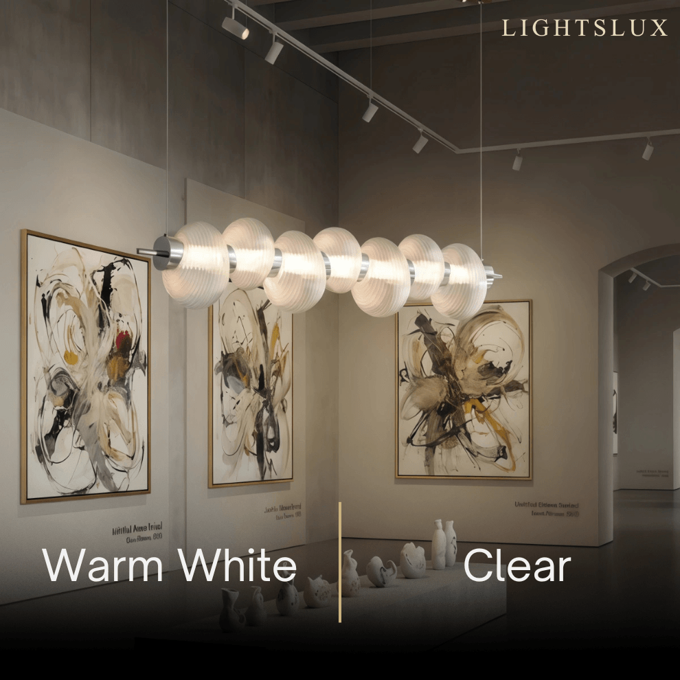 Vetro Retro Linear Glass Pendant Light Clear for Dining Room