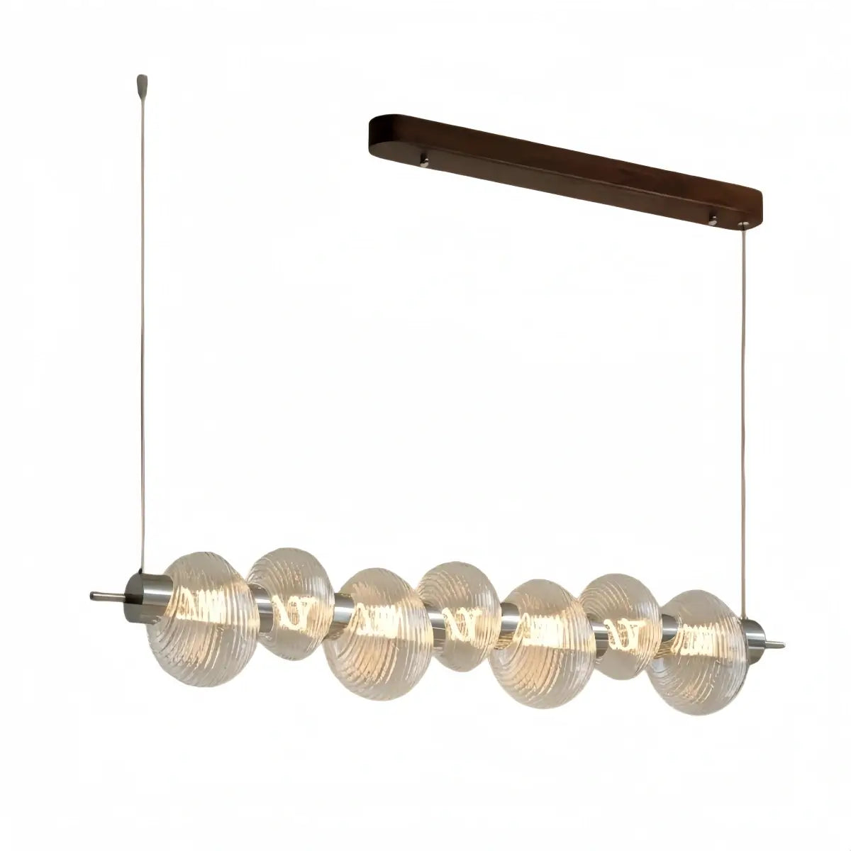 Vetro Retro Linear Glass Pendant Light -- White Or Clear for Dining Room