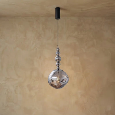 Lunara Modern Pendant Light – Acrylic Globe & Carbon Steel for Bedroom