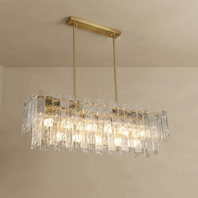 Excelis Luxury Chandelier -- Hand-Blown Glass & Metal