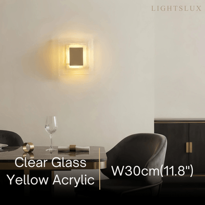 Velora Elegant Wall Light -- Layered Murano Glass for Living Room