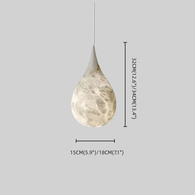 Excelis Light Luxury Alabaster Teardrop Lamp