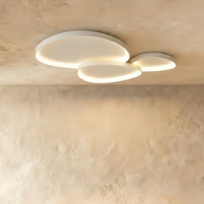 Sandora Minimalist Ceiling Light -- Metal Integrated LED White/Black for Living Room