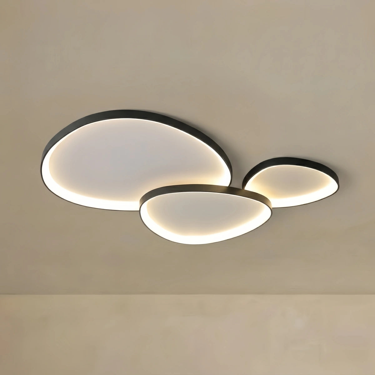 Minimalist Ceiling Light -- Metal Integrated LED White/Black for Living Room