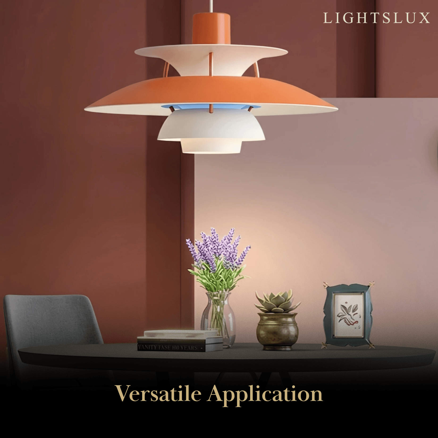Morandia Nordic Pendant Light -- Aluminum Multi-Color for Dining Room Orange