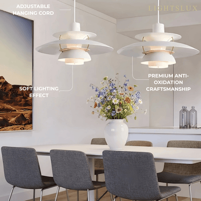 Morandia Nordic Pendant Light -- Aluminum Multi-Color for Dining Room White