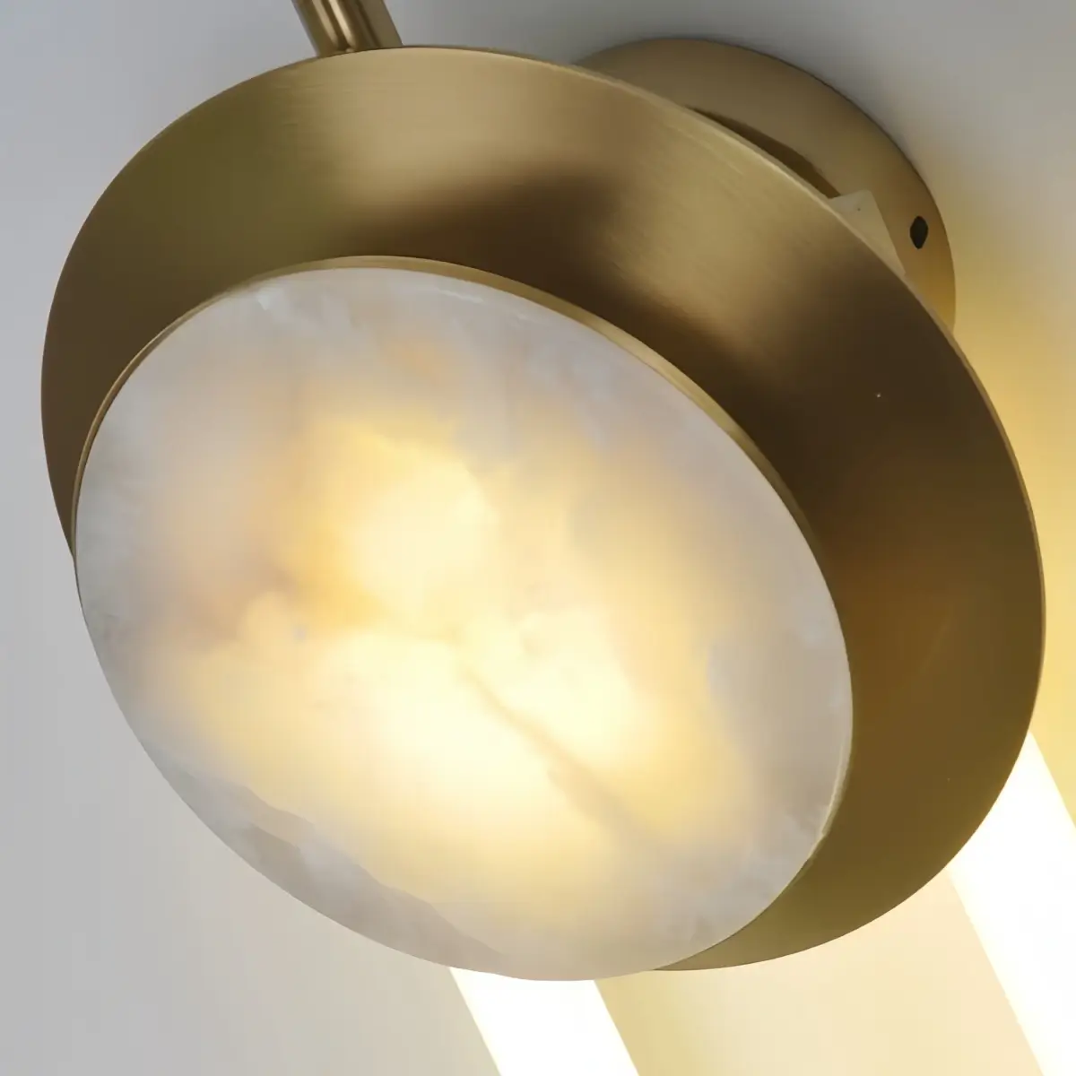 Industrial Pendant Wall Lamp -- Metal Black Brass Detail