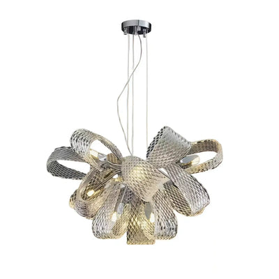 Excelis Luxury  Chandelier Light--Glass & Stainless Steel for Living Room