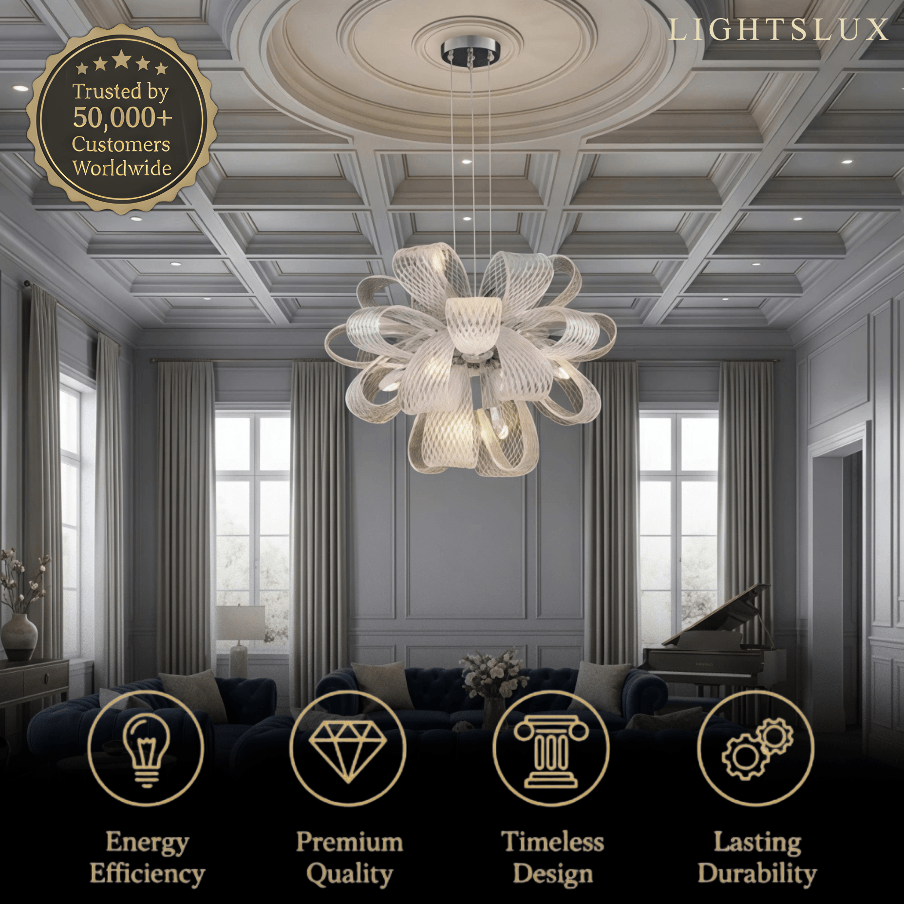 Excelis_Luxury_Chandelier_Light--Glass_Stainless_Steel_for_Bedroom