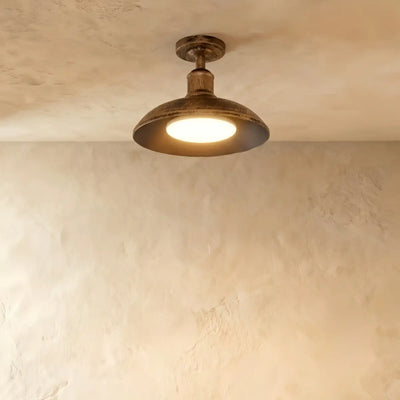 Irondale Industrial Waterproof Pendant Light -- Black/Brass Iron for Outdoor