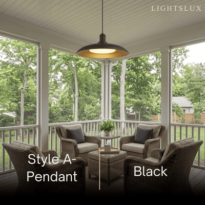 Irondale Industrial Waterproof Pendant Light -- Black Iron for Outdoor Wall 