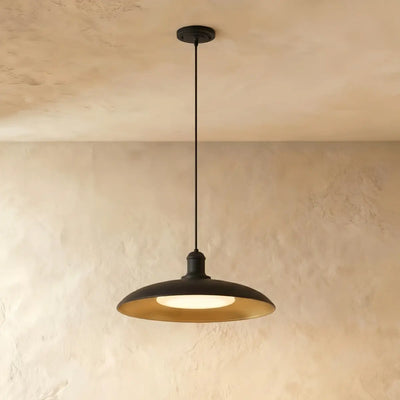Irondale Industrial Waterproof Pendant Light -- Black/Brass Iron for Outdoor Wall