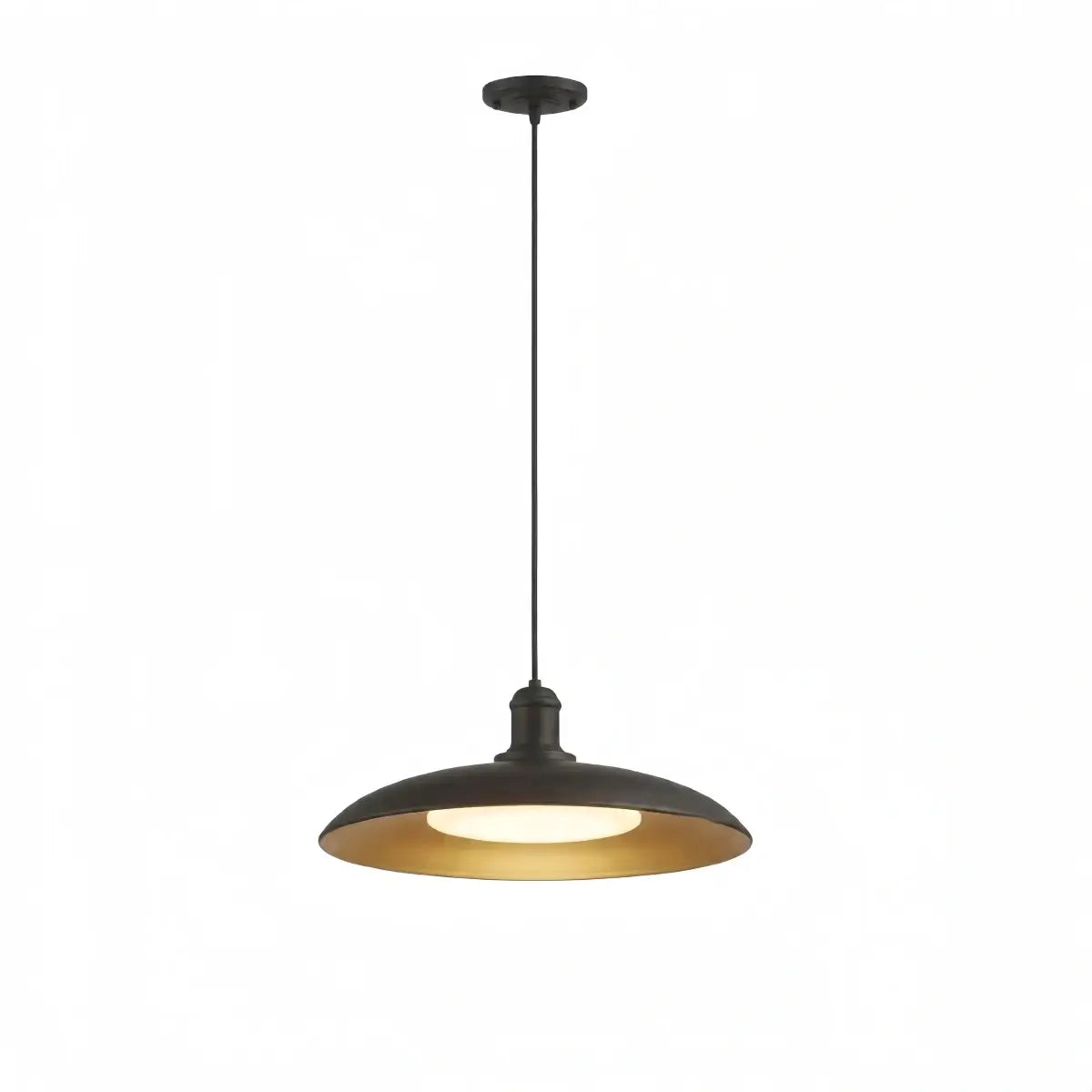 Irondale Industrial Waterproof Pendant Light -- Black/Brass Iron for Outdoor Wall
