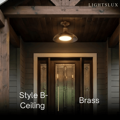 Irondale Industrial Waterproof Pendant Light -- Brass Iron for Outdoor