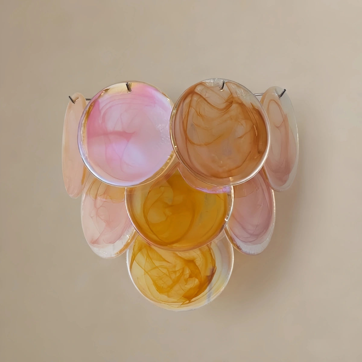 Vetro Luxury Wall Light - Iron Glass Crystal with Tri-color LED Multi-color