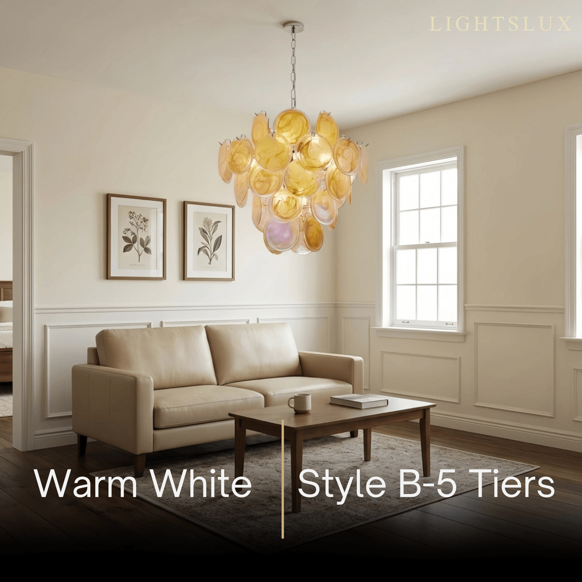 Vetro Luxury Chandelier - Iron Glass Crystal for Living Room