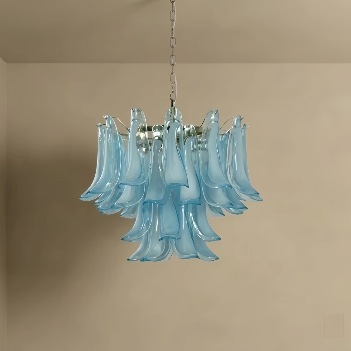 Luxury Glass Pendant Light -- Blue Transparent for Living Room