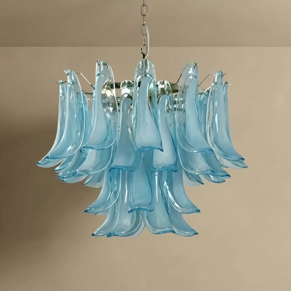 Luxury Glass Pendant Light -- Blue Transparent for Living Room