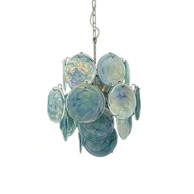 Vetro Art Deco  Chandelier -- Dimmable 3-Color Change  for _blue