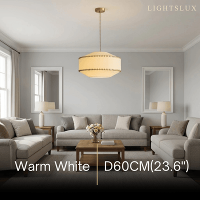 Zenno Wabi-sabiPendant Light - Fabric Iron with Warm LED - 3 Sizes for Living Room