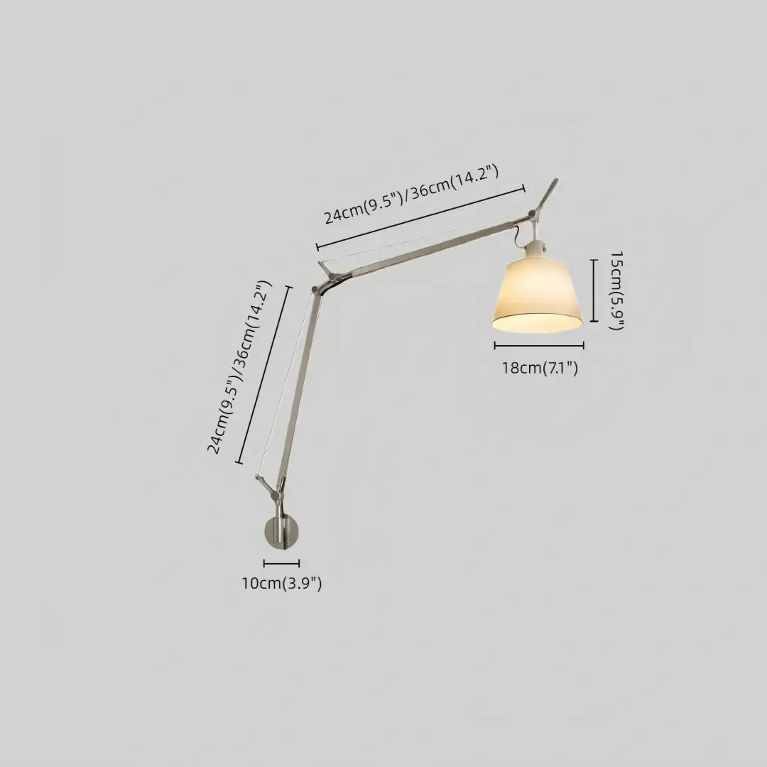 Stellar Modern Wall Lamp - Fabric Aluminum - Dual Arm for Bedroom Living Room