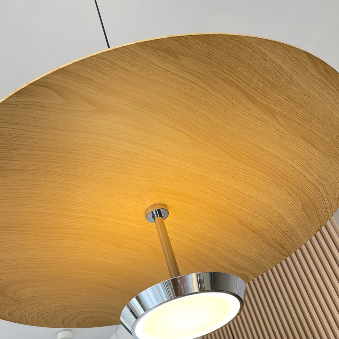  Light - Aluminum Acrylic Iron - Walnut for Living Room