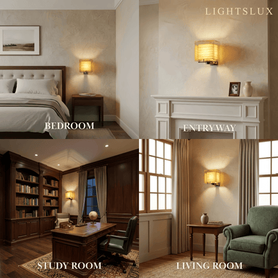 Lunara Minimalist Glass Wall Lamp -- Cylindrical for Bedroom