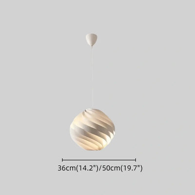Velora Modern Pendant Light -- Metal White Finish for Living Room