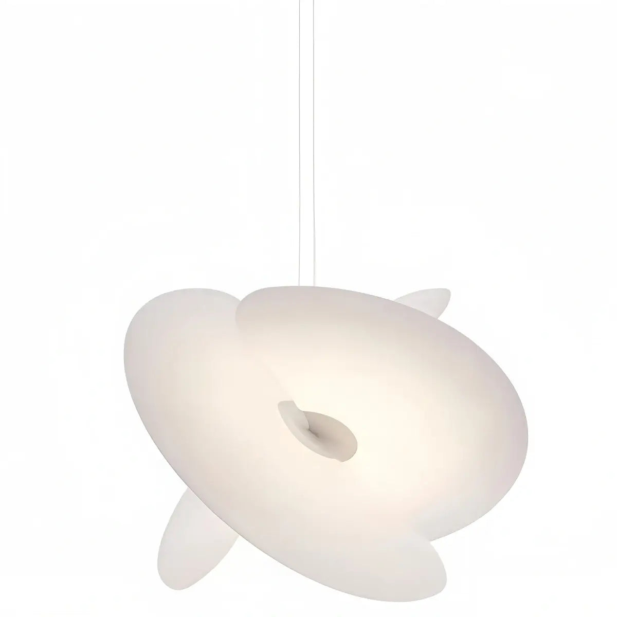Velora Designer Silk Pendant Light -- Metal & Silk for Living Room
