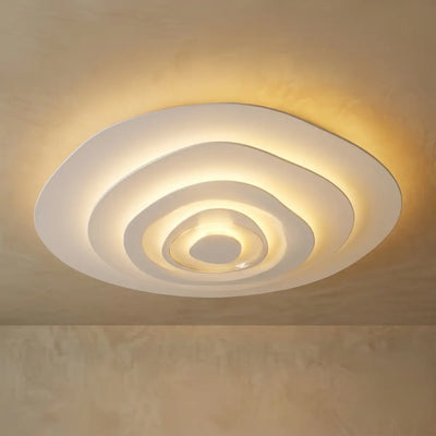 Velora Modern Indoor Ceiling Light -- Metal Body White Finish Dimmable for Living Room