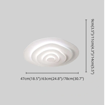 Velora Modern Indoor Ceiling Light -- Metal Body White Finish Dimmable for Living Room
