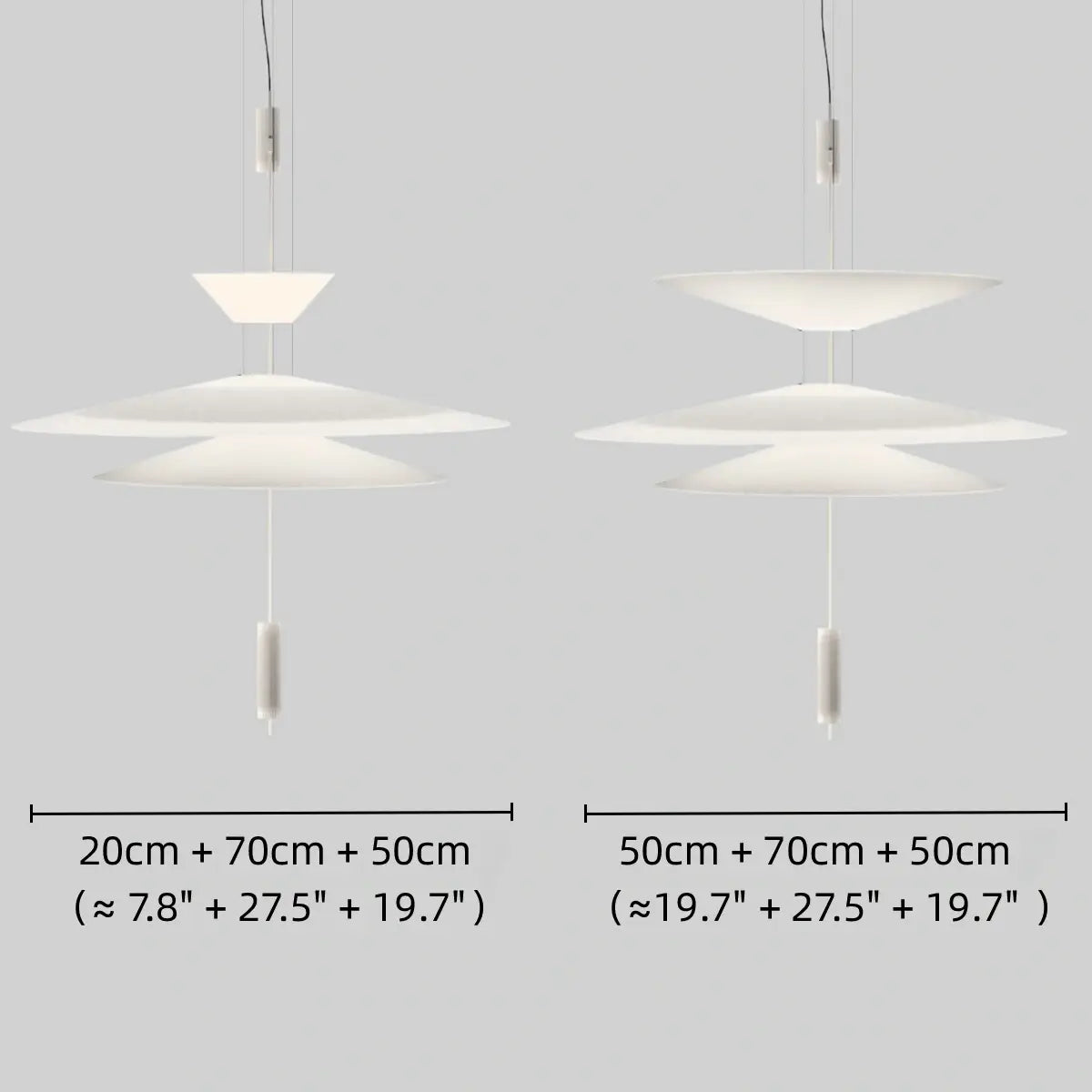 Nebula Modern Acrylic Chandelier – Multi-Tier Disc for DiningSIZE