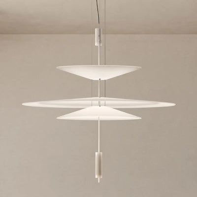 Nebula Modern Acrylic Chandelier – Multi-Tier Disc for Dining RBEIGE