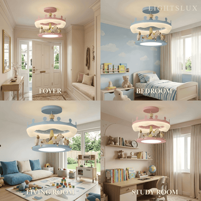 Cartoon Pendant Lamp -- Iron & PE Full-Spectrum LED Indoor