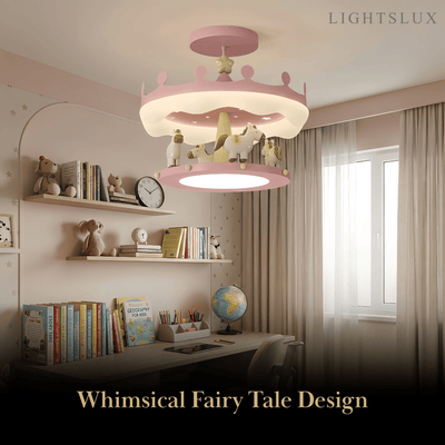 Cartoon Pendant Lamp -- Iron & PE Full-Spectrum LED for Children's Study Room