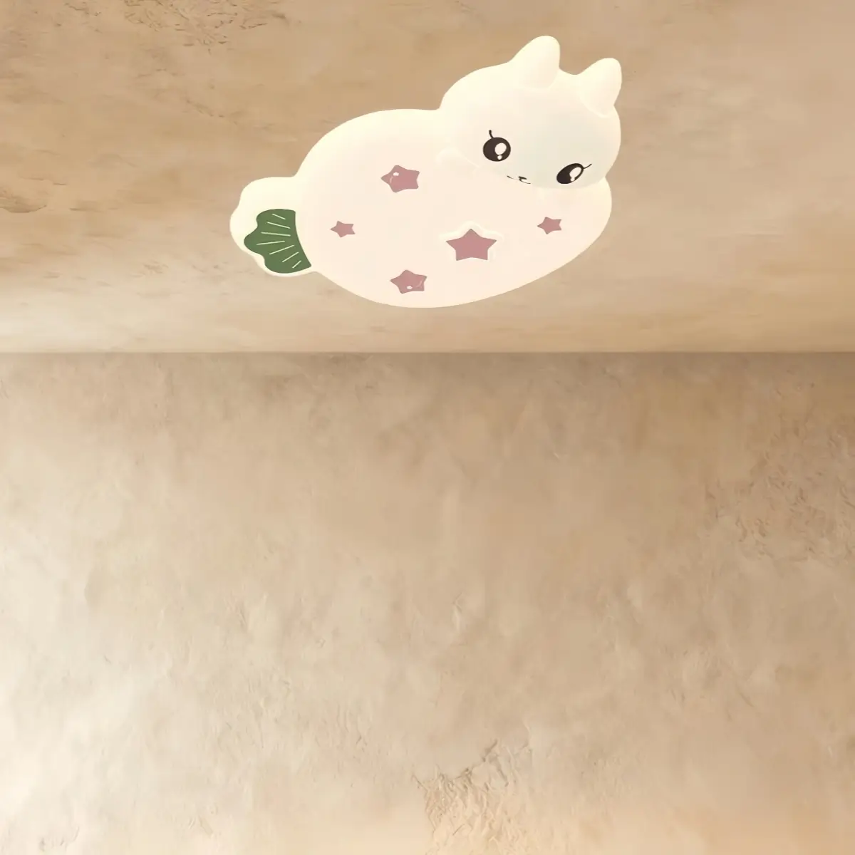 Vivara Cartoon Ceiling Lamp -- Iron & PE White for Bedroom