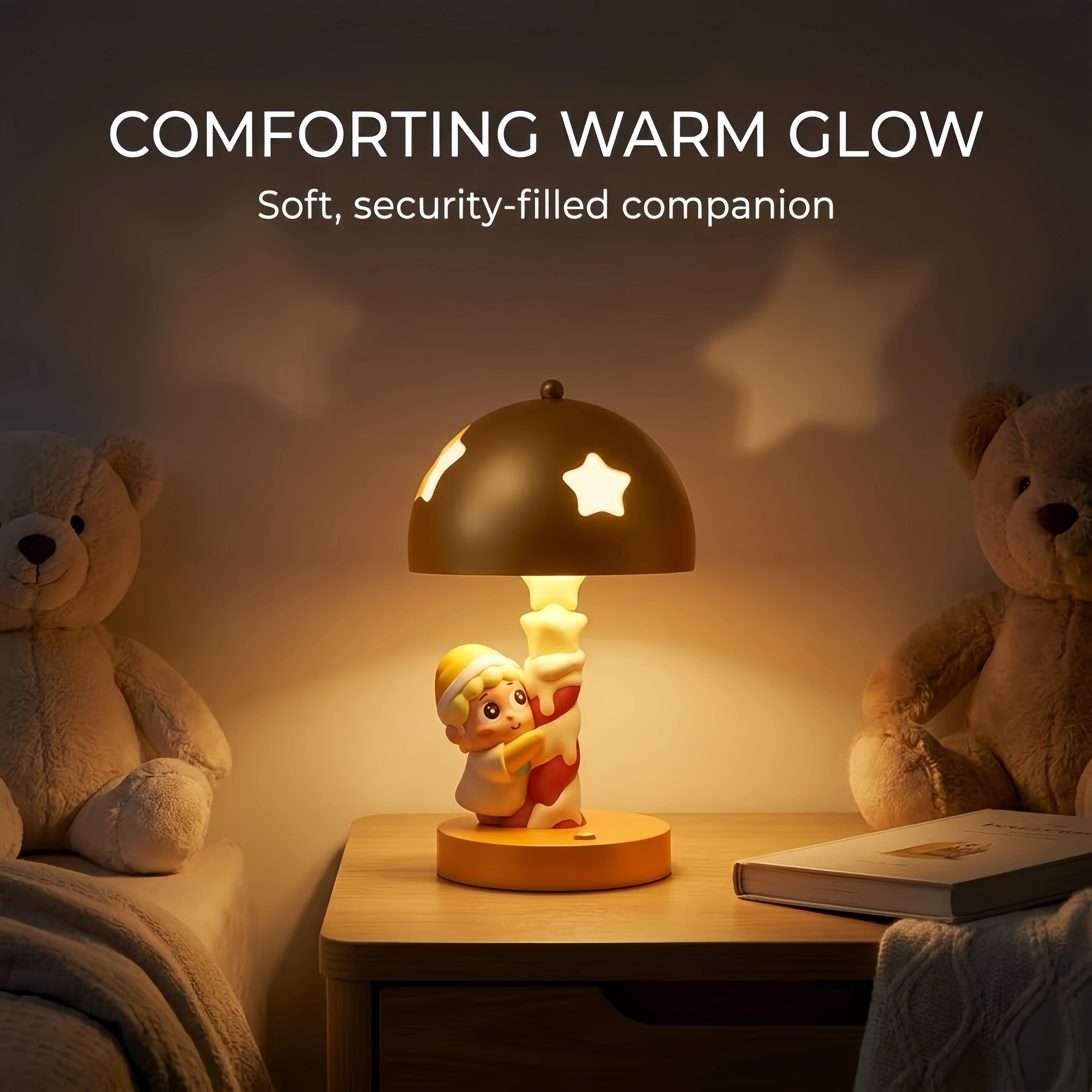 Vivara Cartoon Table Lamp --Cute Resin Night Light for Kids Room 