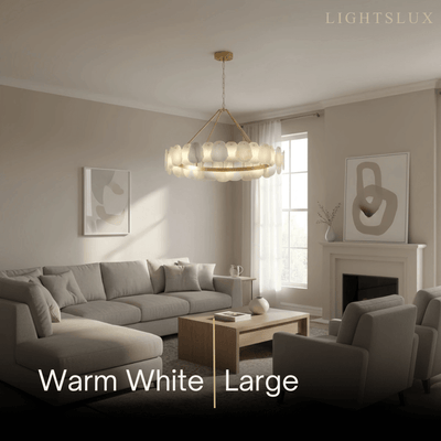 Luxury Sculptural Brushed Gold Chandelier 