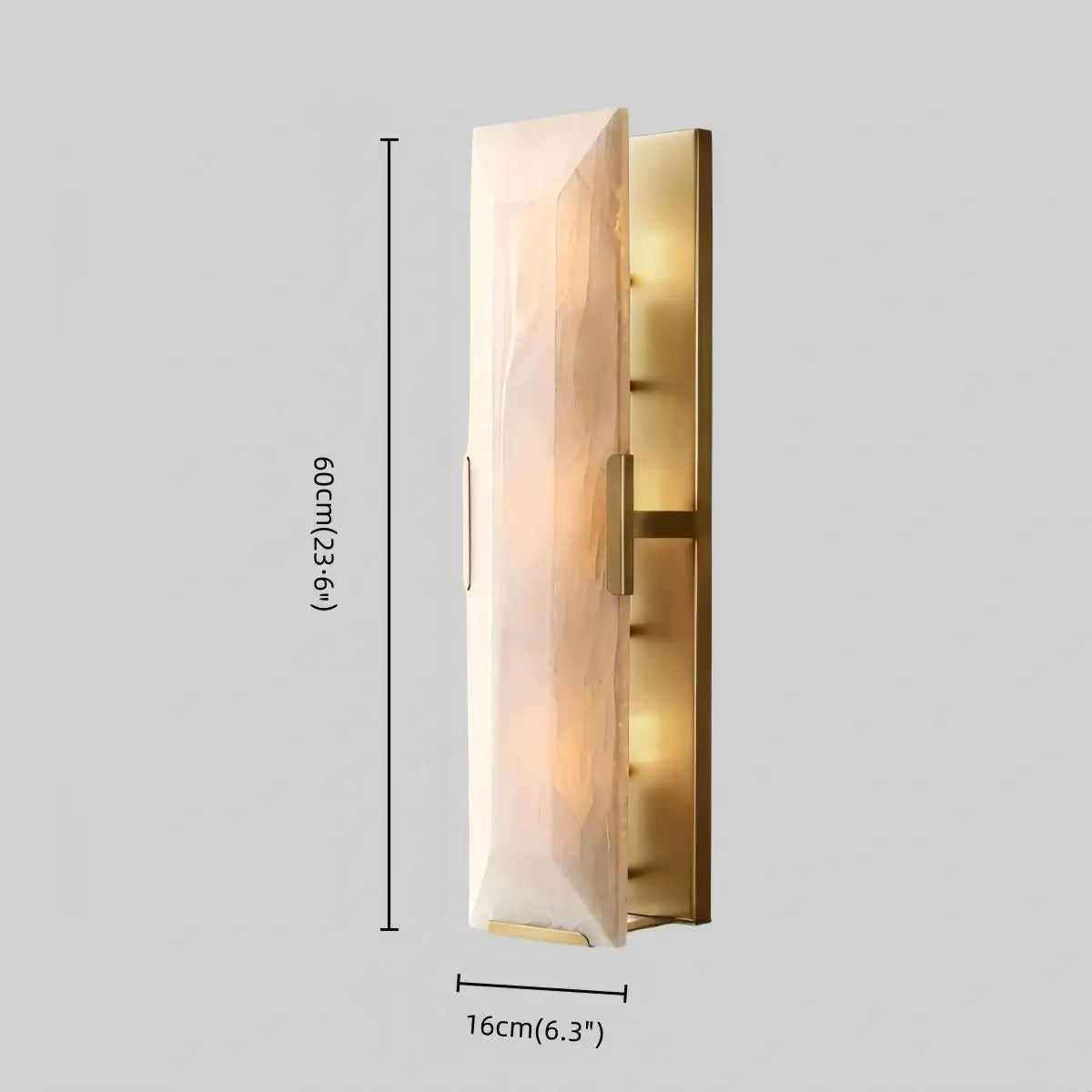 Wall Sconce – Brushed Gold Stainless Steel Backplate Indoor