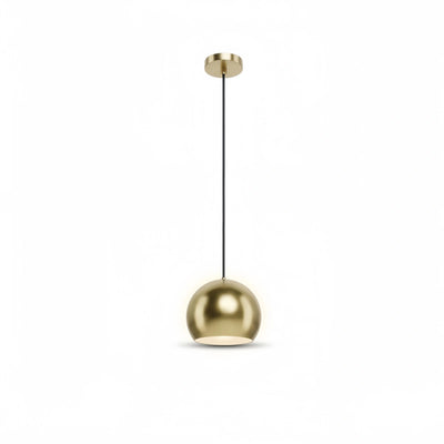 Excelis Modern Dome Pendant Light – Brushed Gold/Matte Black for Kitchen Island