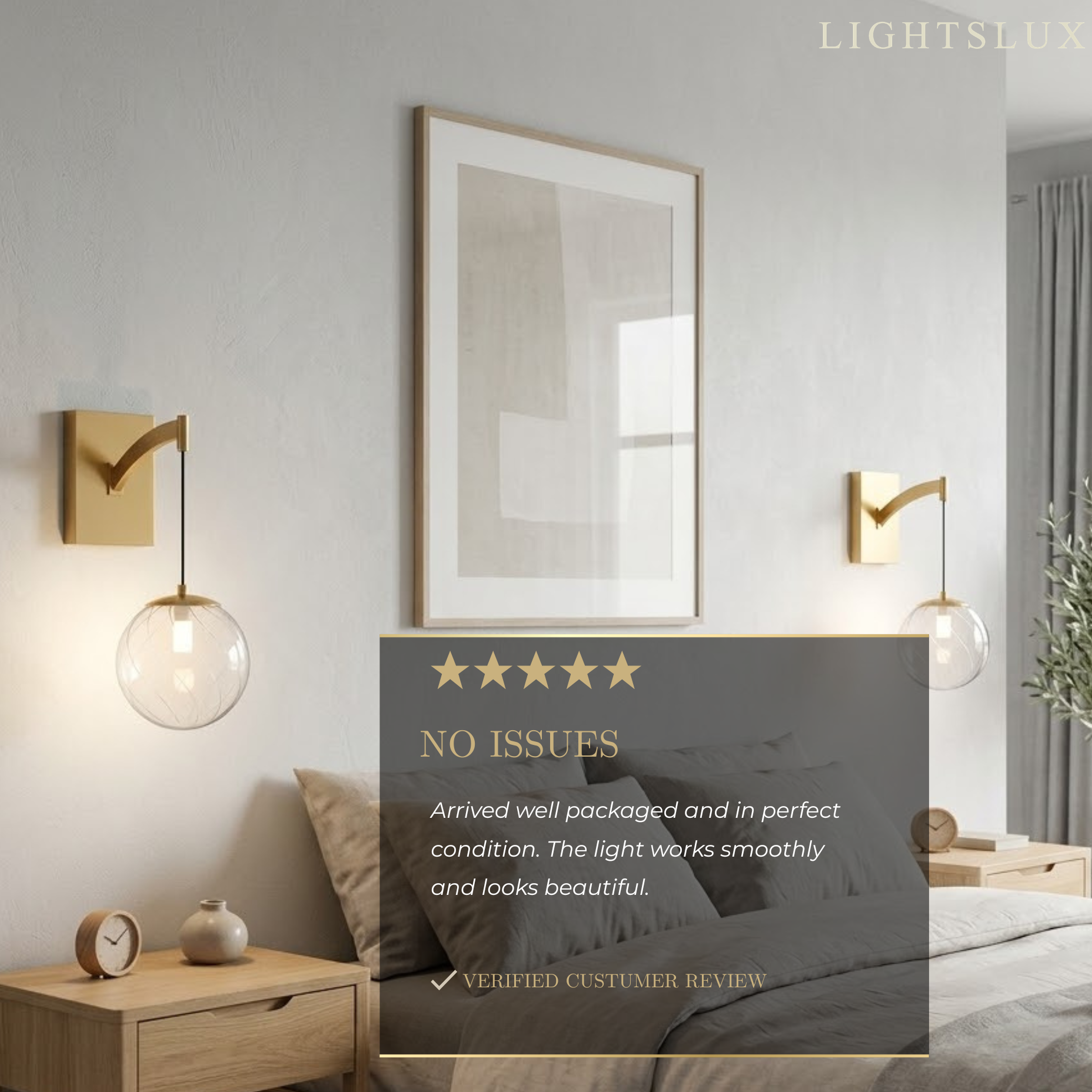Excelis Modern Gold Globe Wall Sconce – Brushed Gold Finish Modern Elegant Design