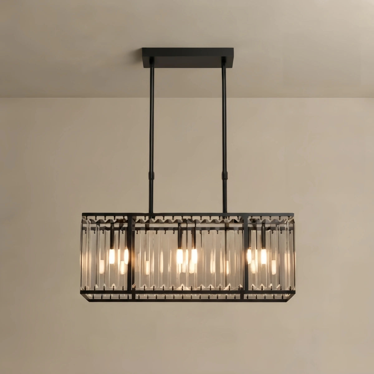 Excelis Modern Linear Chandelier – Metallic Accents for Refined Luxury Interiors