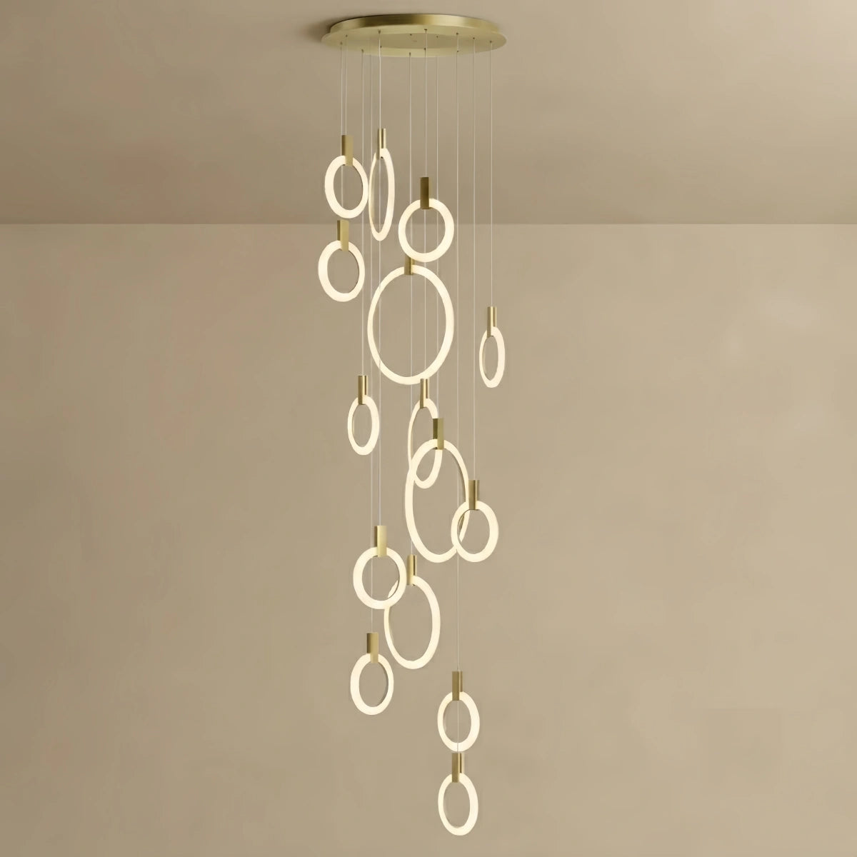 Excelis Luxury Layered Ring Chandelier – Concentric Design 