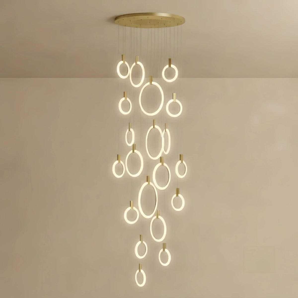 Ring Chandelier – Concentric Design for Staircase & Living Room