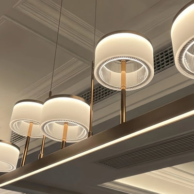 Modern Linear Gold Black Pendant Light – Mid-Century Sculptural Elegance Dining Room